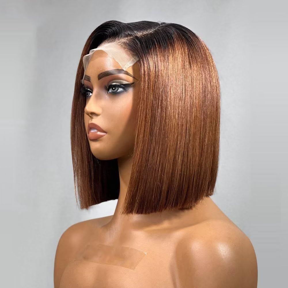 Lace Front Wig Straight 8-16 Inch T1B/27Color Wholesale Peruvian Short bob Wigs Human Hair