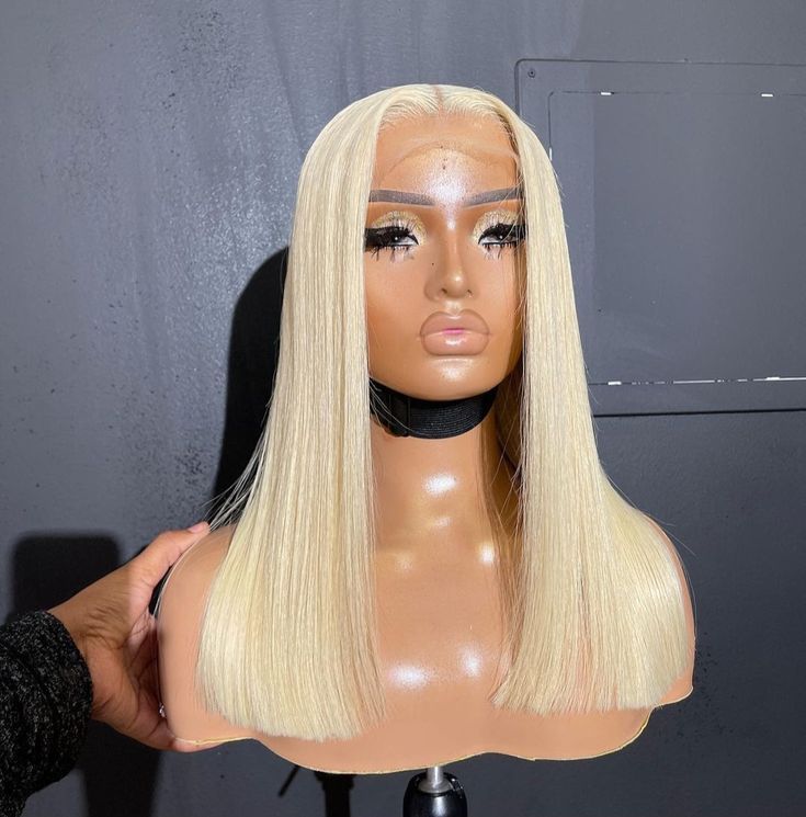 Wholesale Straight Ash #613 Color Brazilian Cuticle Aligned Virgin Human Hair Wigs 2x6 HD Lace Closure