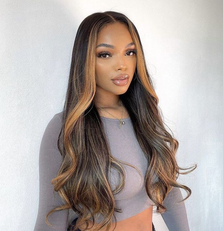 Brazilian Hair hd Lace Frontal Wig Body Wave #4/27 Highlight Wigs Virgin Human Hair Transparent Swiss Lace Front Wigs