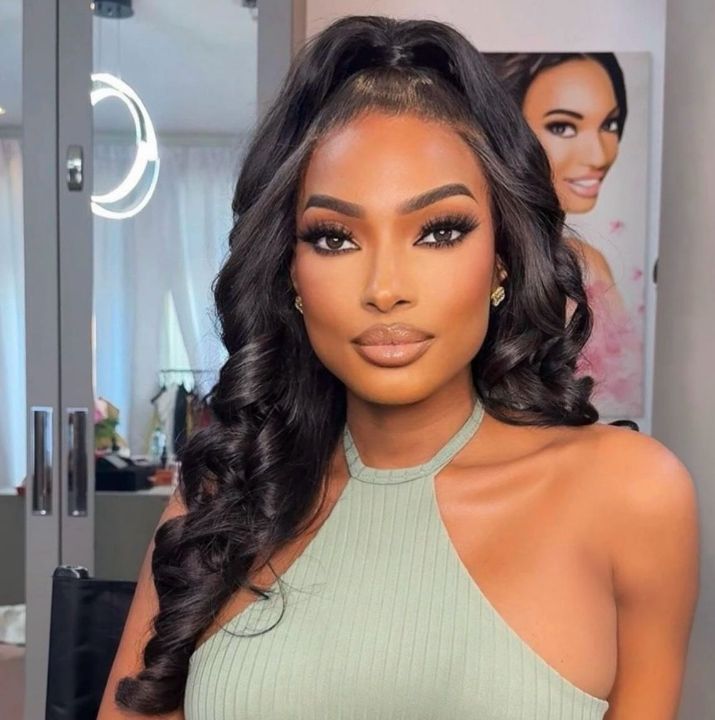 Bouncy Curls Double Drawn 13*4 for Lace Frontal Full Glueless Wig Raw Vietnamese Virgin Human Hair Transparent Lace for Women