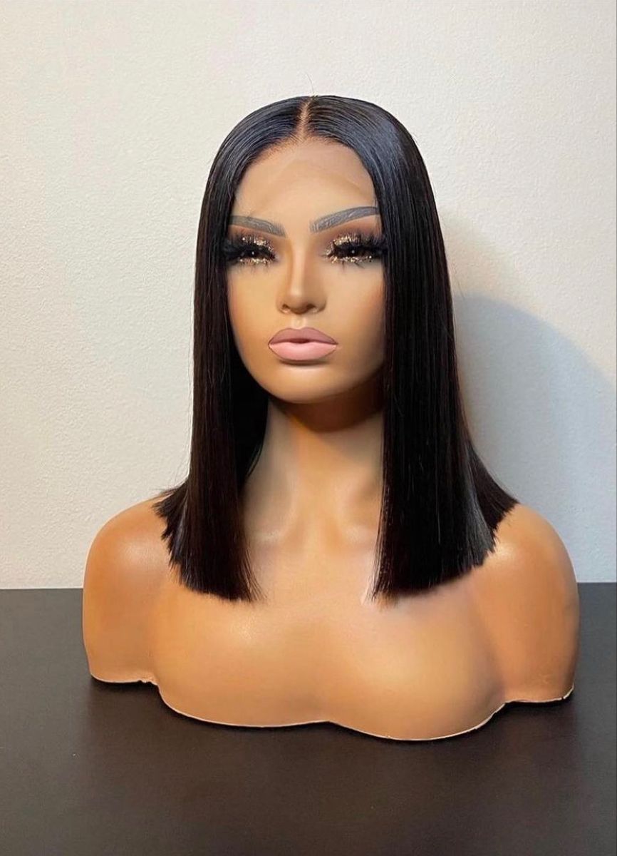 12A Vietnam Bone Straight Bob Human Hair Wigs Lace Base Length 10 Inch Wigs for Women 