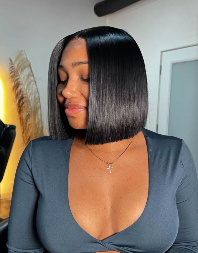 Double Drawn Human Hair Bob Wigs for Black Women Glueless Full Hd Lace Wigs Raw Vietnamese Hair Bone Straight Short Wigs