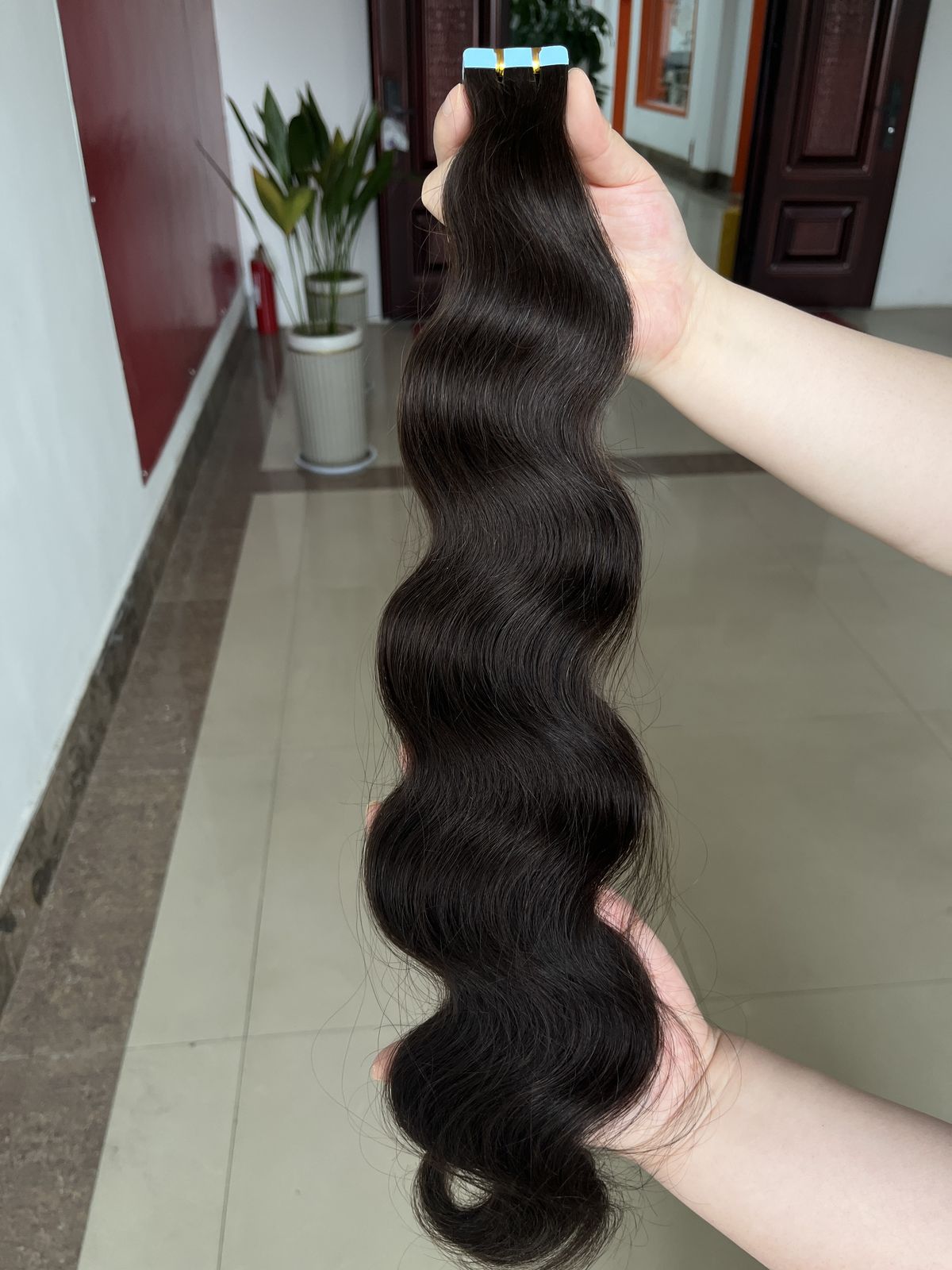 Tape in Human Hair Extensions Real Remy Hair Extension Straight Seamless Skin Weft Adhesive Glue on for Salon High Quality