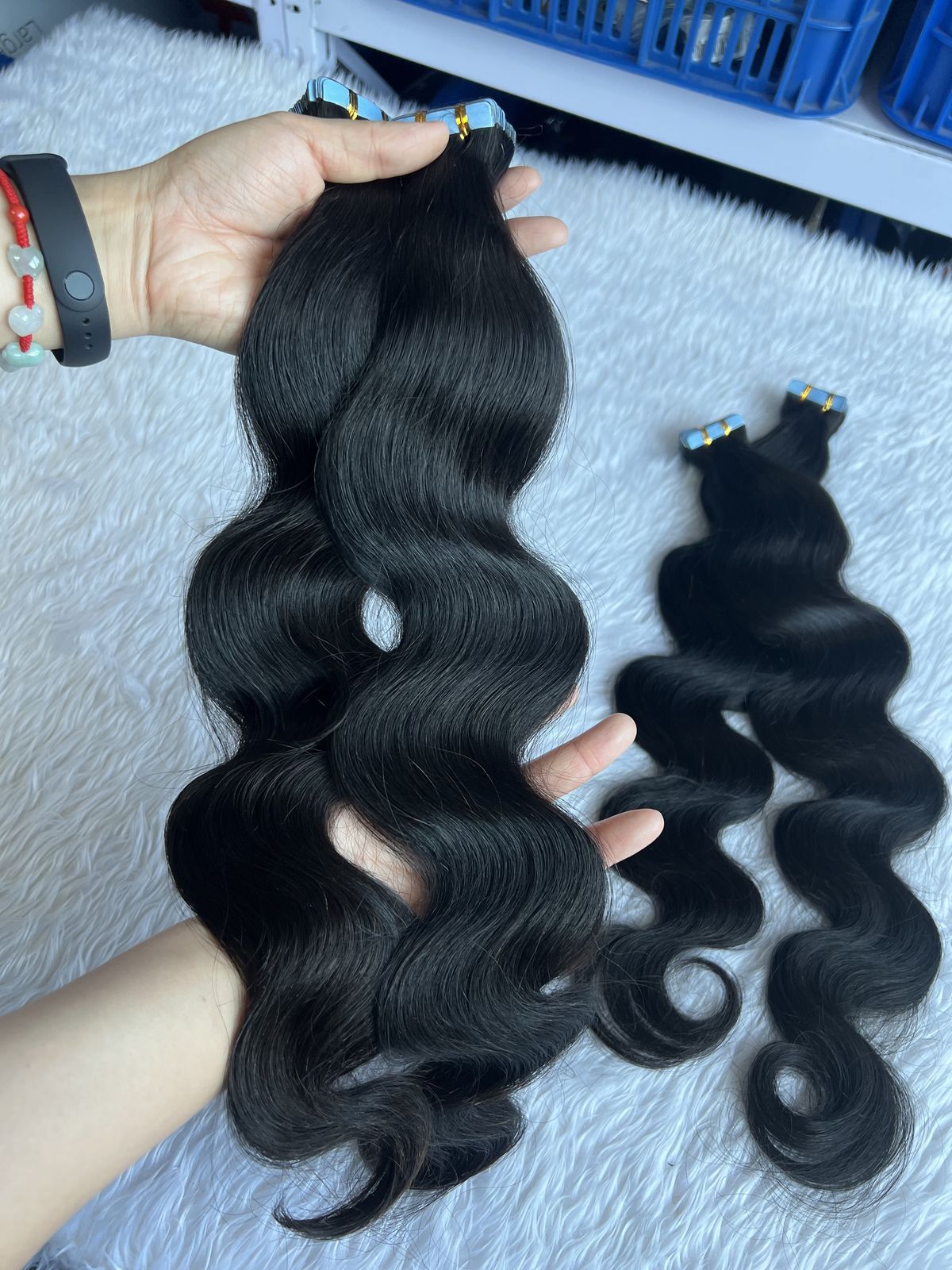 Body Wave Remy Tape in Human Hair Extensions with Soft Natural Hair and Double Drawn Ends